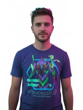 T-Shirt / Neon Genesis Evangelion 1.0 / 2XL / Purple / New